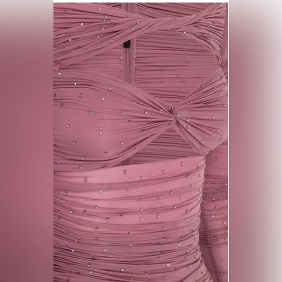 Tinley-crystal-embellished-twist-front-mini-dress - Picture 2 of 3